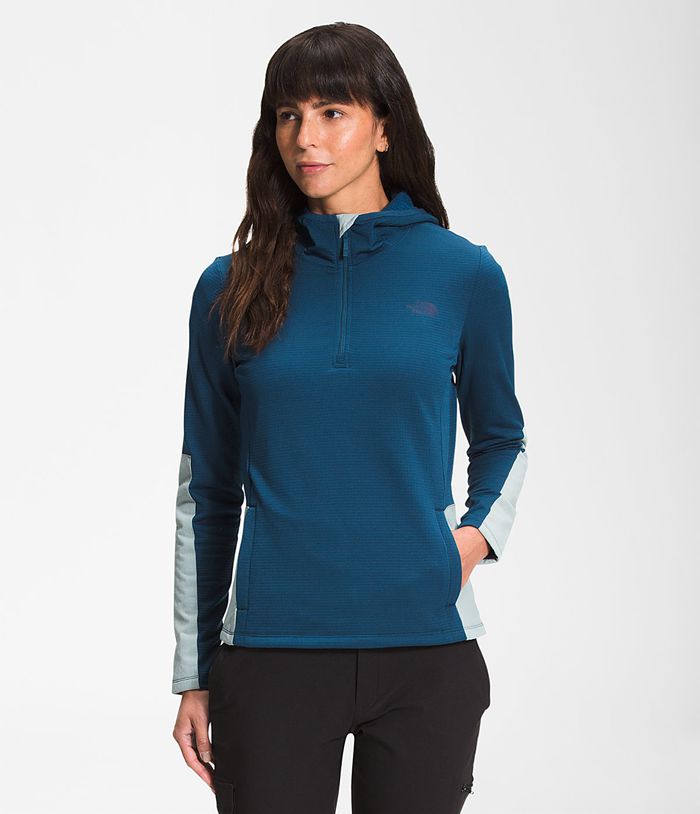 The North Face Womens Pullover Wayroute Hoodie 087SGQUWN - Blue